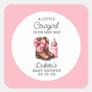 Stickers Rodéo Rose Wester Petite fille