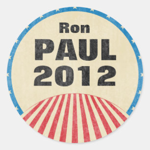 Stickers Ron Paul 2012 Round