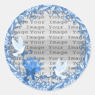 Stickers Rond Mariage Personnalisé Dove