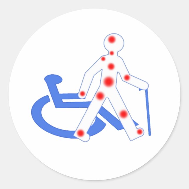 Stickers Ronde Handicap invisible / Visible  (Devant)