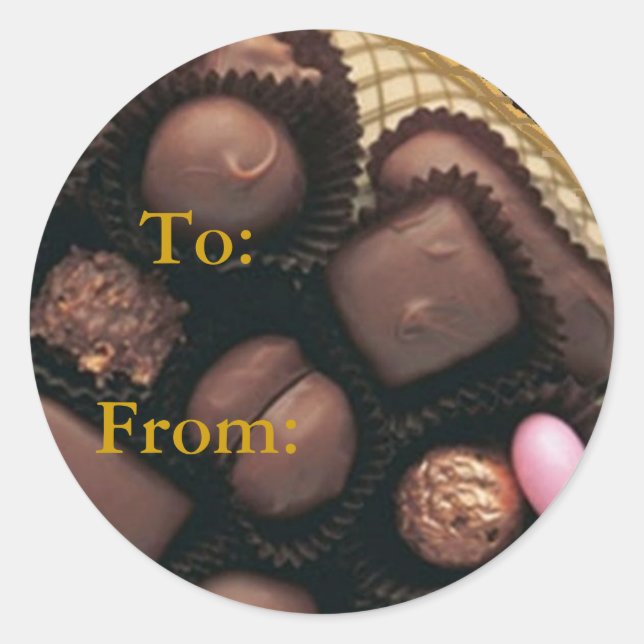 Stickers ronds au chocolat en détresse - 2 (Devant)