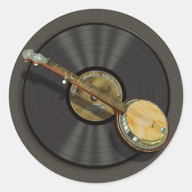 Stickers ronds Banjo Music (Devant)