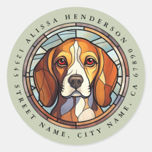 Stickers ronds beagles