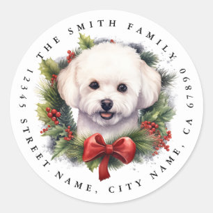 Stickers ronds Bichon Frise