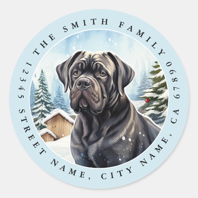 Stickers ronds Cane Corso (Devant)