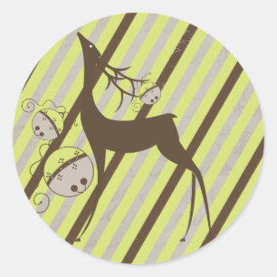 Stickers ronds cerfs et diagonaux