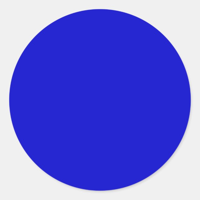 Stickers ronds couleur solide, Royal Blue (Devant)