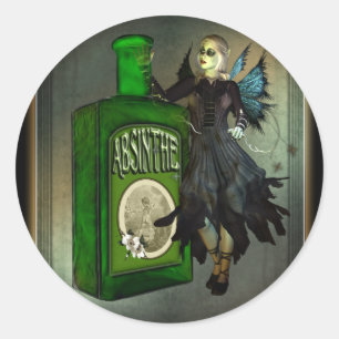 Stickers ronds de Féerie Absinthe