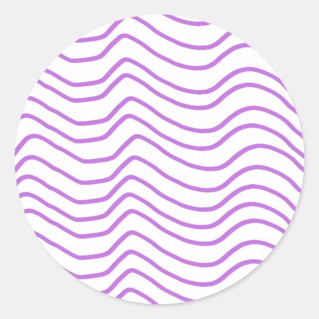 Stickers ronds de ligne violette minimale (Devant)
