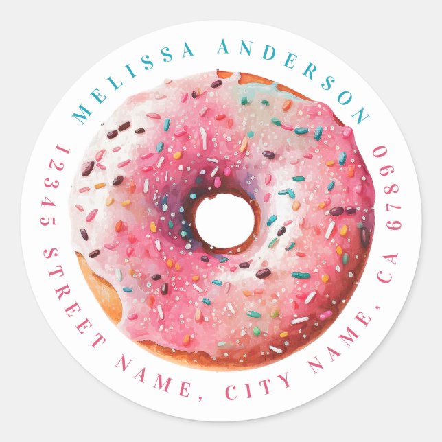 Stickers ronds de nom personnalisé (Devant)