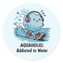 Stickers ronds de nuage de dessin amusant