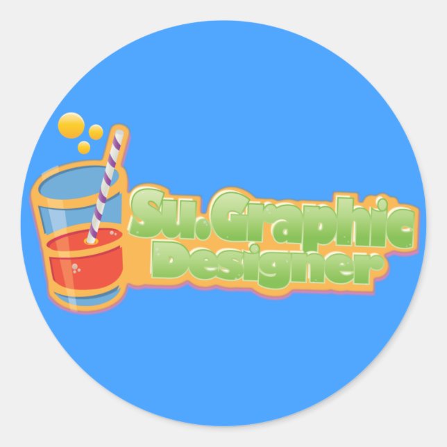 Stickers ronds du logo juteux (Devant)