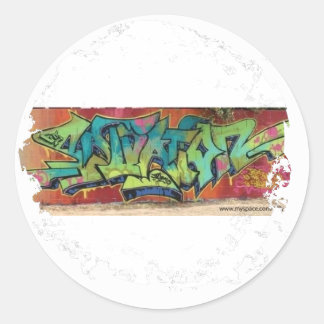 Stickers ronds en détresse - Customisés