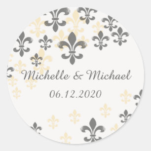 Stickers ronds Fleur de Lis Cascade