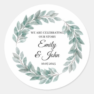 Stickers ronds floraux mariages
