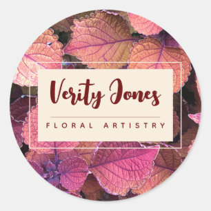 Stickers ronds floraux personnalisables