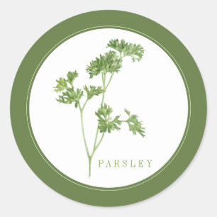 Stickers ronds FRAIS PARSLEY (+texte) Vert