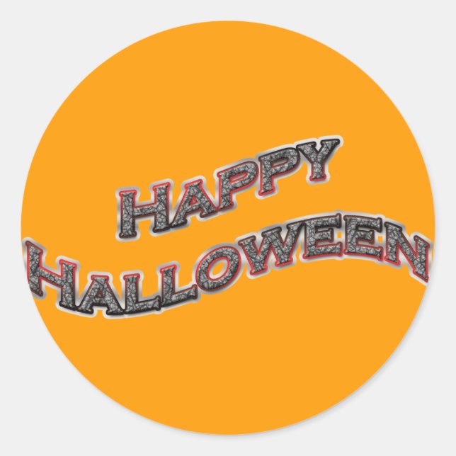 Stickers ronds Halloween heureux (Devant)