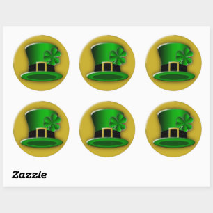 Stickers ronds Jour de la Saint Patrick Casquette