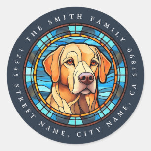 Stickers ronds Labrador Retriever