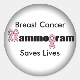 Stickers ronds - Mammogramme du cancer du sein