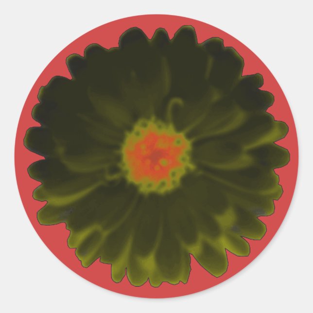 Stickers ronds Marigold noirs et rouges (Devant)