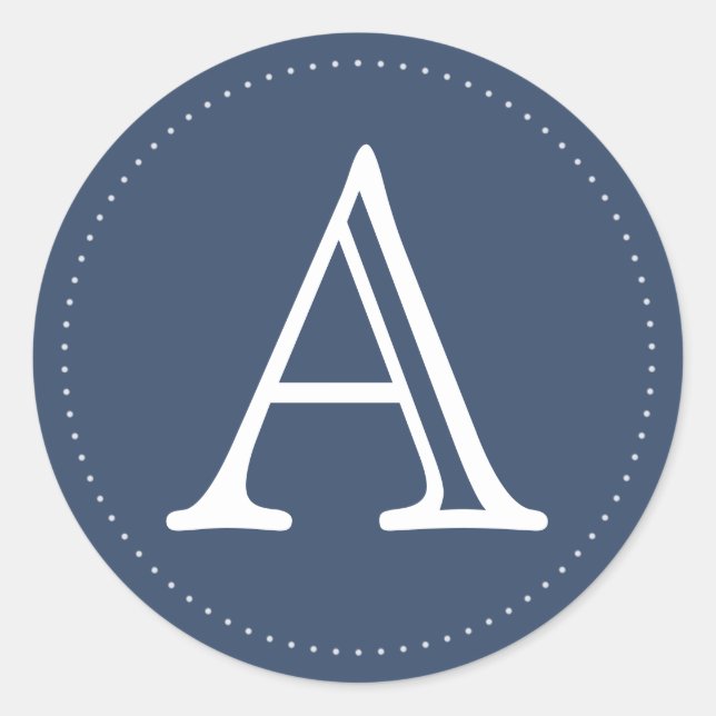 Stickers ronds Monogrammes Personnalisés de la Mar (Devant)