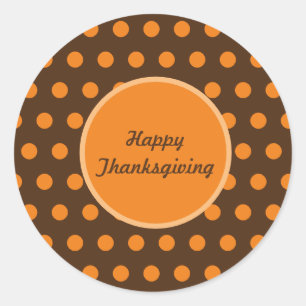 Stickers ronds Pointe bon thanksgiving