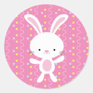 Stickers ronds Polka Dot Bunny