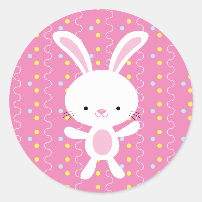 Stickers ronds Polka Dot Bunny (Devant)