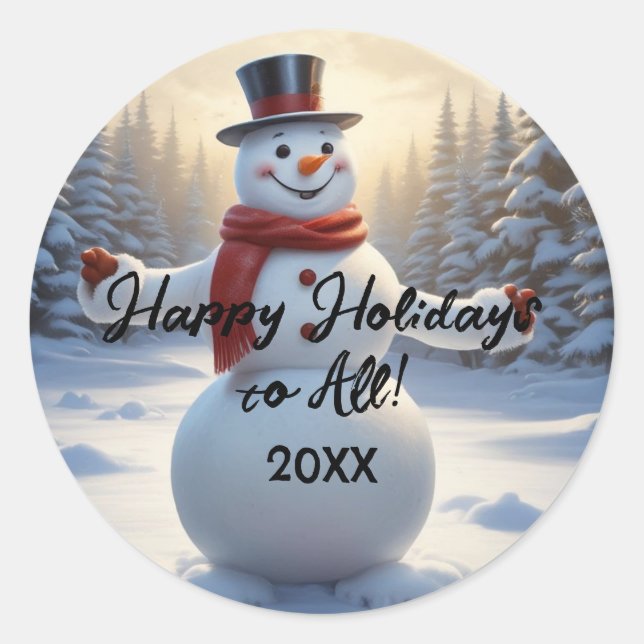 Stickers ronds Snowman HAMbyWG (Devant)