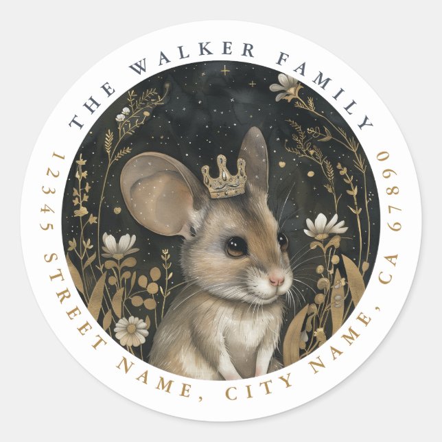 Stickers ronds souris (Devant)