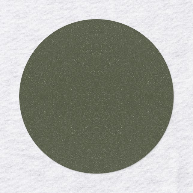Stickers ronds texturés en vert mousse - Personnal (Design 1)