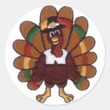 Stickers ronds Turquie Thanksgiving