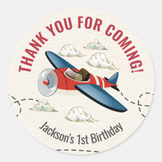Stickers ronds vintages de l'avion