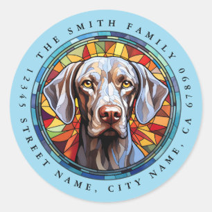 Stickers ronds Weimaraner