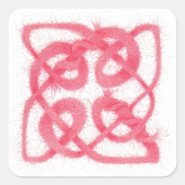 Stickers rose CELTIC KNOT petit Carré (Devant)