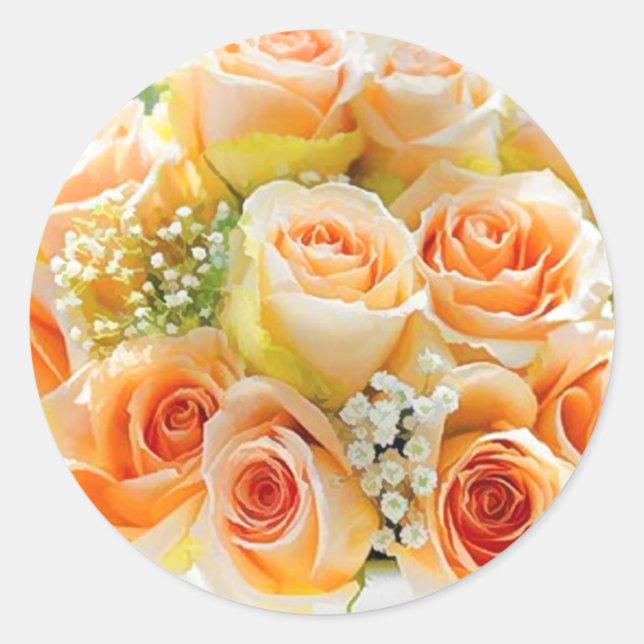 Stickers Rose Enveloppe Mariage (Devant)