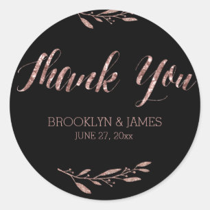 Stickers rose Gold Foil Favoriser Stickers Round F