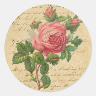 Stickers Rose vintage et Stickers Script/Sceaux En