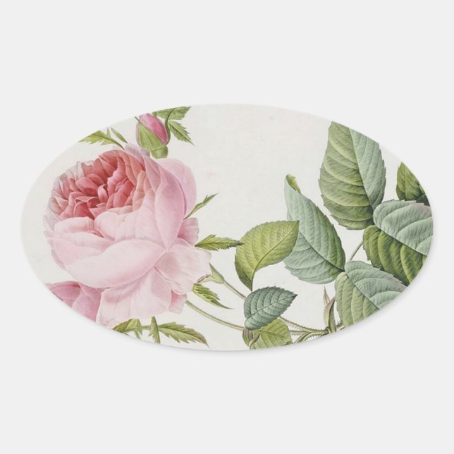 Stickers Rose Vintage Redoute (Devant)