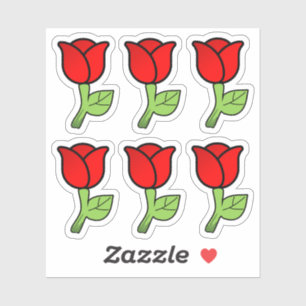 Stickers Roses rouges