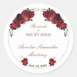 Stickers Rouge, Blanc, Quinceañera
