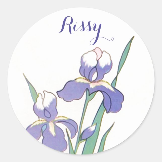 Stickers Round Dot Iris Nickname Rissy Custom Seal (Front)