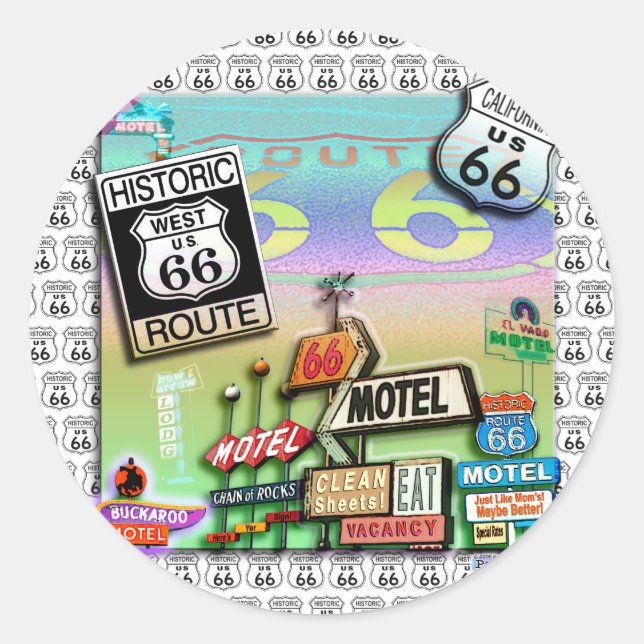 Stickers - Route 66 La Mère Route (Devant)