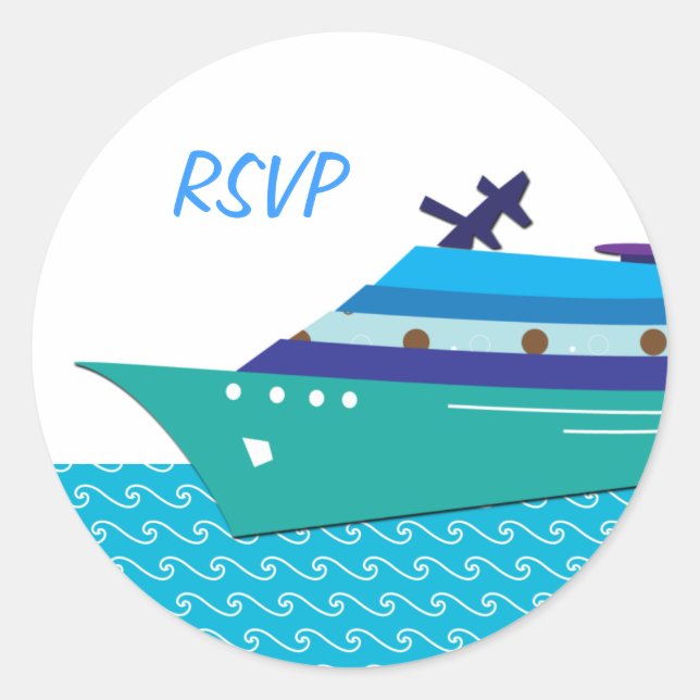 Stickers RSVP bateau de croisière (Devant)