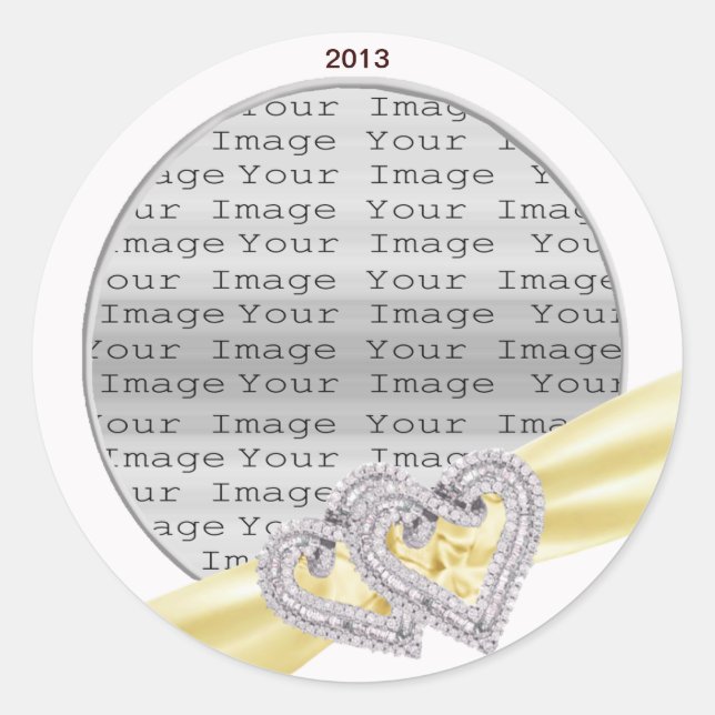 Stickers ruban citron-coeur personnalisés (Devant)