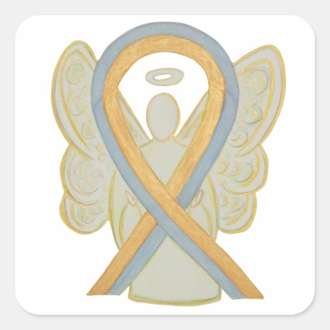 Stickers ruban de sensibilisation au cancer du cer (Devant)