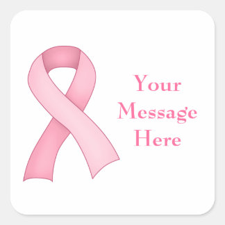 Stickers ruban de sensibilisation rose 0002