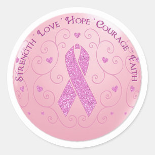 Stickers Ruban rose Cancer du sein